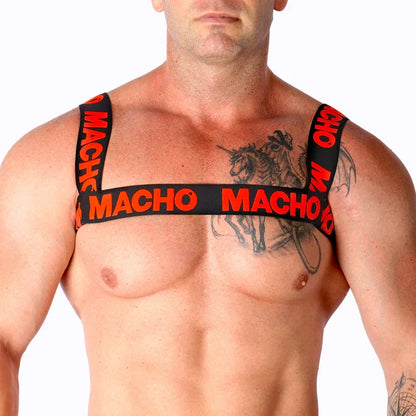 MACHO - DOUBLE RED HARNESS - Happytoys Sexshop: online sex shop for Feeling Happy & Easy 😊 - Discreet geleverd