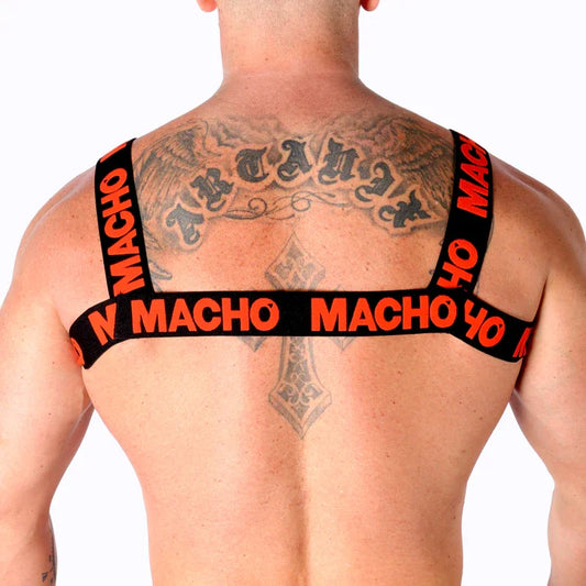 MACHO - DOUBLE RED HARNESS - Happytoys Sexshop: online sex shop for Feeling Happy & Easy 😊 - Discreet geleverd