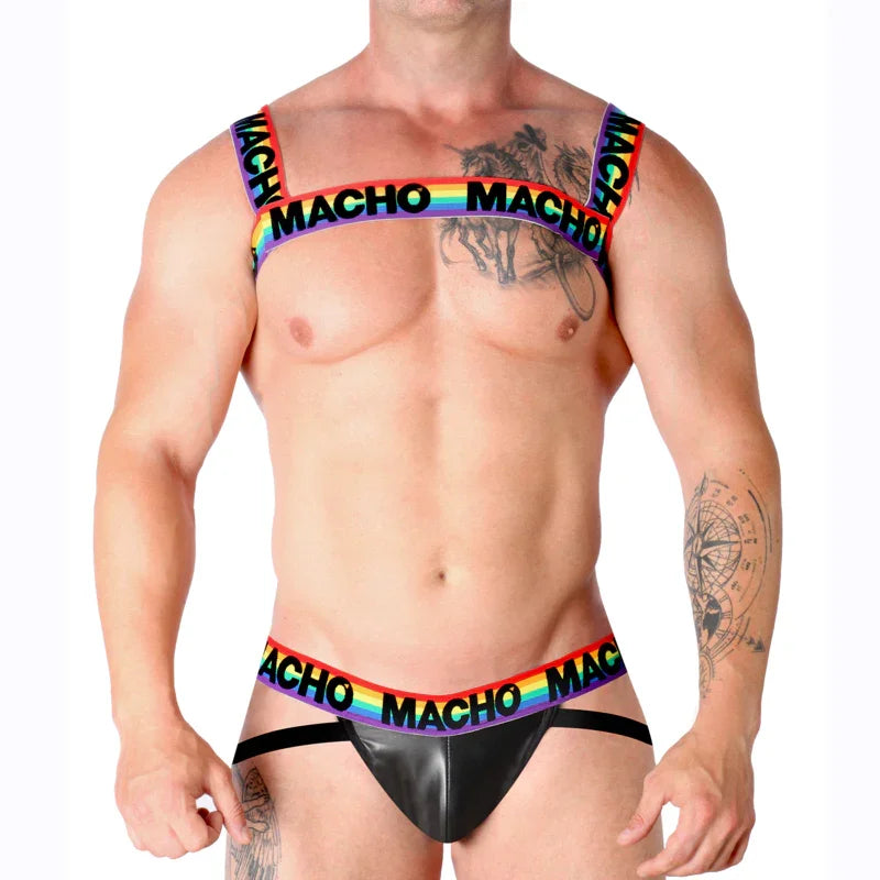 MACHO - DOUBLE HARNESS PRIDE LIMITED - Happytoys Sexshop: online sex shop for Feeling Happy & Easy 😊 - Discreet geleverd