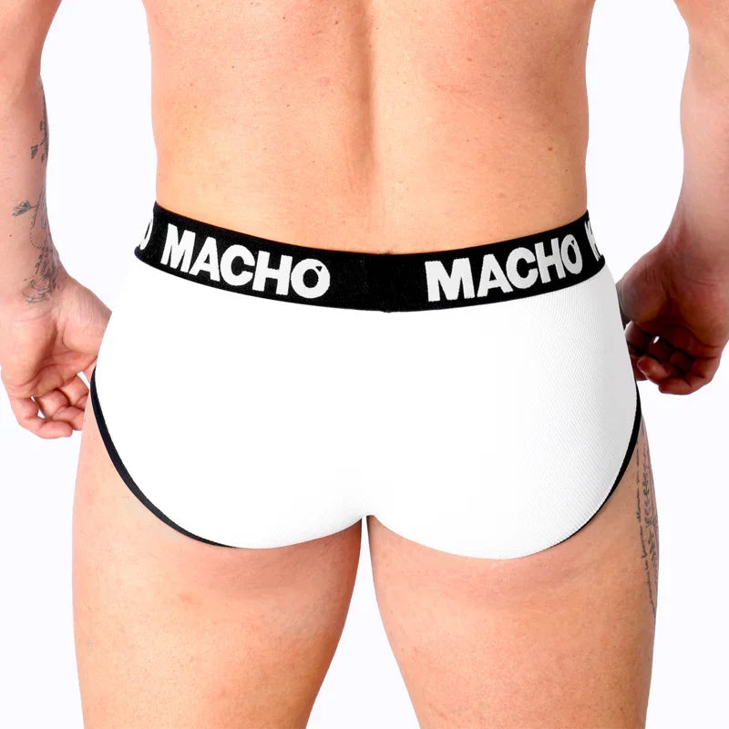 MACHO - MS30BL SLIP WHITE S - Happytoys Sexshop: online sex shop for Feeling Happy & Easy 😊 - Discreet geleverd