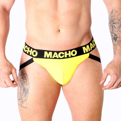 MACHO - MX25A JOCK LYCRA YELLOW S - Happytoys Sexshop: online sex shop for Feeling Happy & Easy 😊 - Discreet geleverd