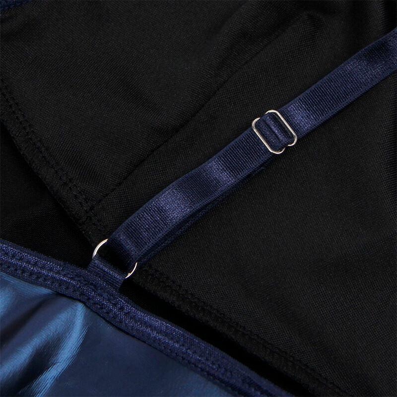 SUBBLIME - 955410 DRESS WITH BLUE LEATHER STRAPS S/M - Happytoys Sexshop: online sex shop for Feeling Happy & Easy 😊 - Discreet geleverd