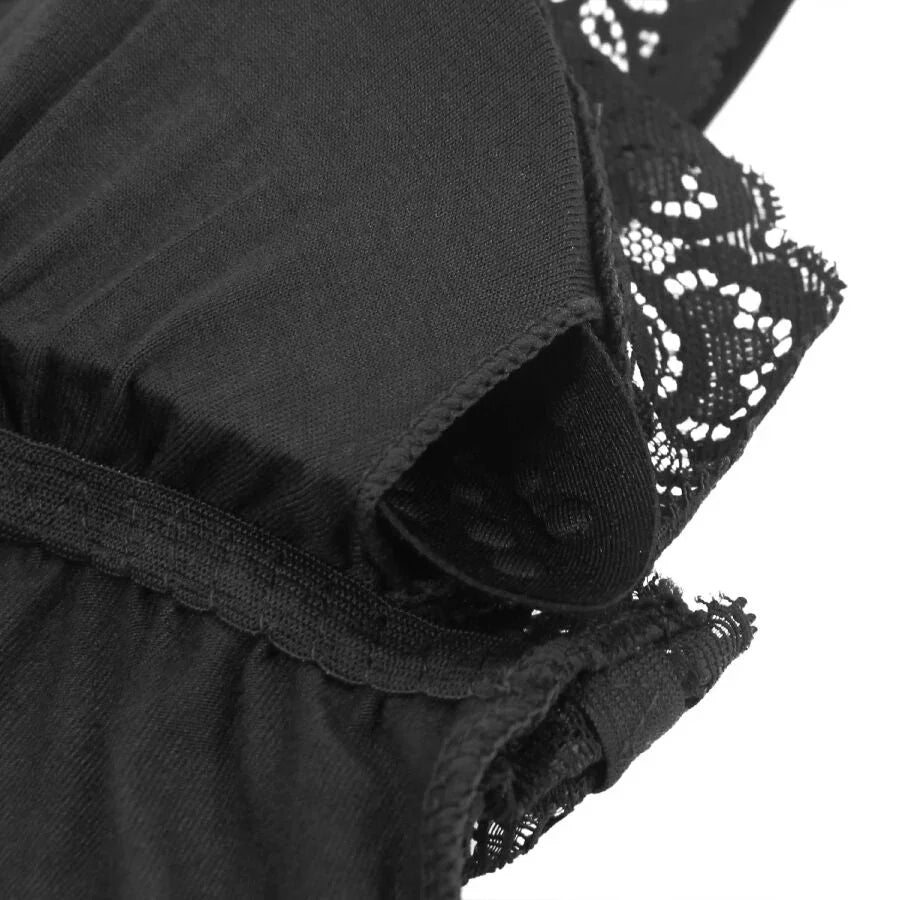 SUBBLIME - BLACK FLORAL LACE DETAIL TEDDY S/M - Happytoys Sexshop: online sex shop for Feeling Happy & Easy 😊 - Discreet geleverd