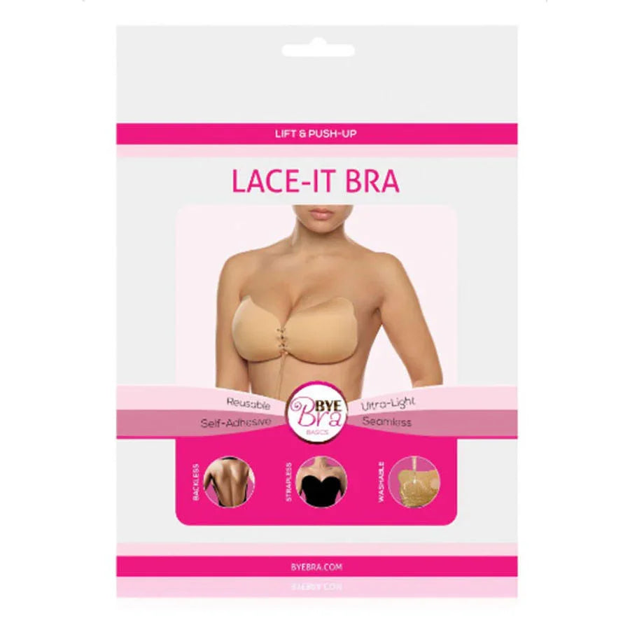 BYE-BRA - LACE-IT ENHANCEMENT PUSH-UP BLACK CUP A - Happytoys Sexshop: online sex shop for Feeling Happy & Easy 😊 - Discreet geleverd