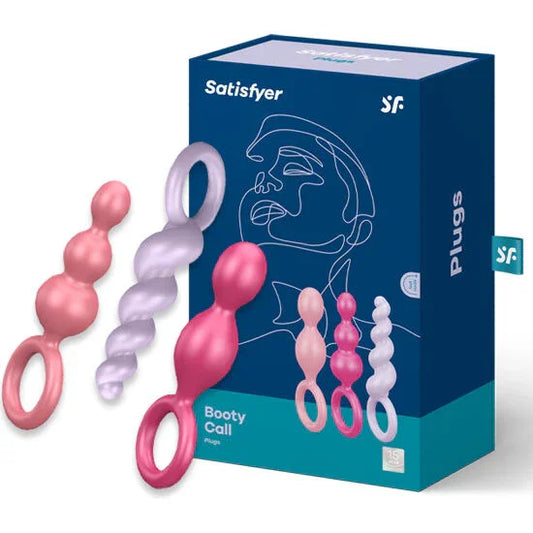 SATISFYER - ANAL PLUGS SET 3 PCS TRICOLOR - Happytoys Sexshop: online sex shop for Feeling Happy & Easy 😊 - Discreet geleverd