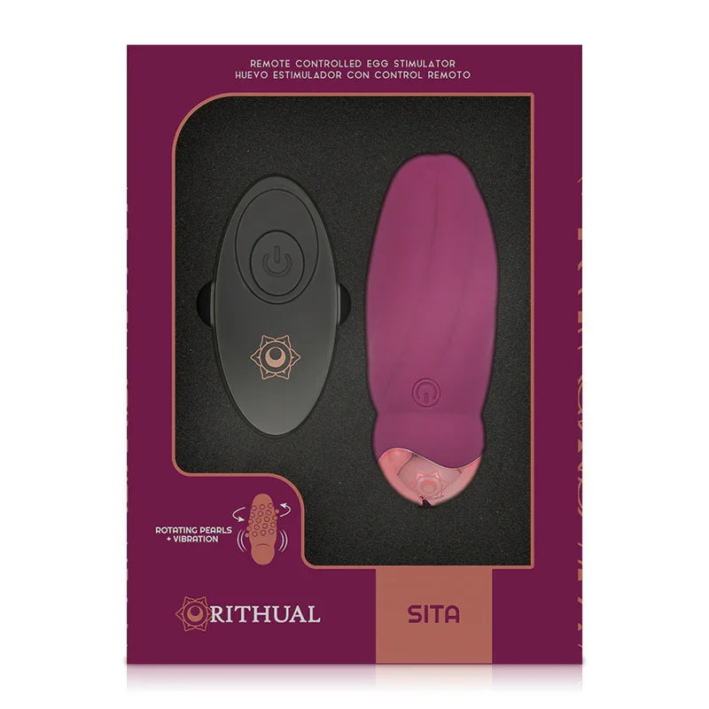 RITHUAL - SITA EGG REMOTE CONTROL BEAD ROTATION + VIBRATION - Happytoys Sexshop: online sex shop for Feeling Happy & Easy 😊 - Discreet geleverd