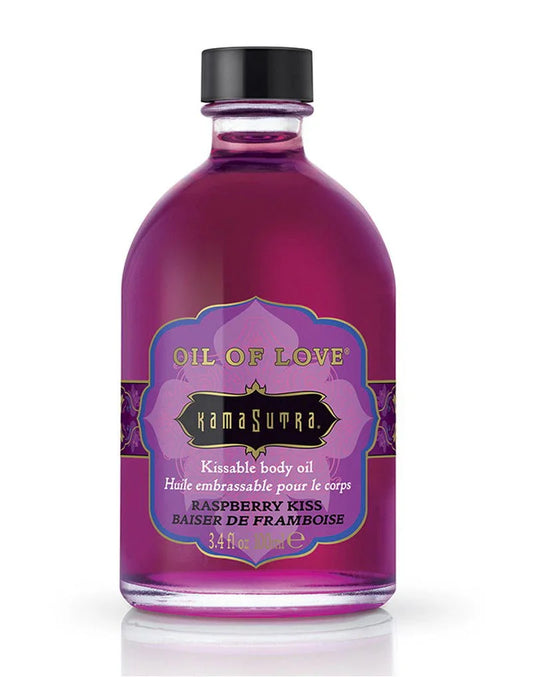Kamasutra - Oil of Love - Raspberry Kiss - Happytoys Sexshop: Toys for Feeling Happy & Easy 😊 - Discreet geleverd