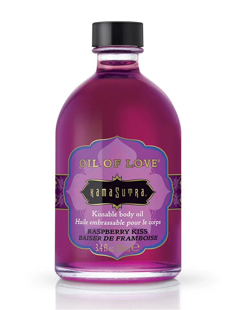 Kamasutra - Oil of Love - Raspberry Kiss - Happytoys Sexshop: Toys for Feeling Happy & Easy 😊 - Discreet geleverd