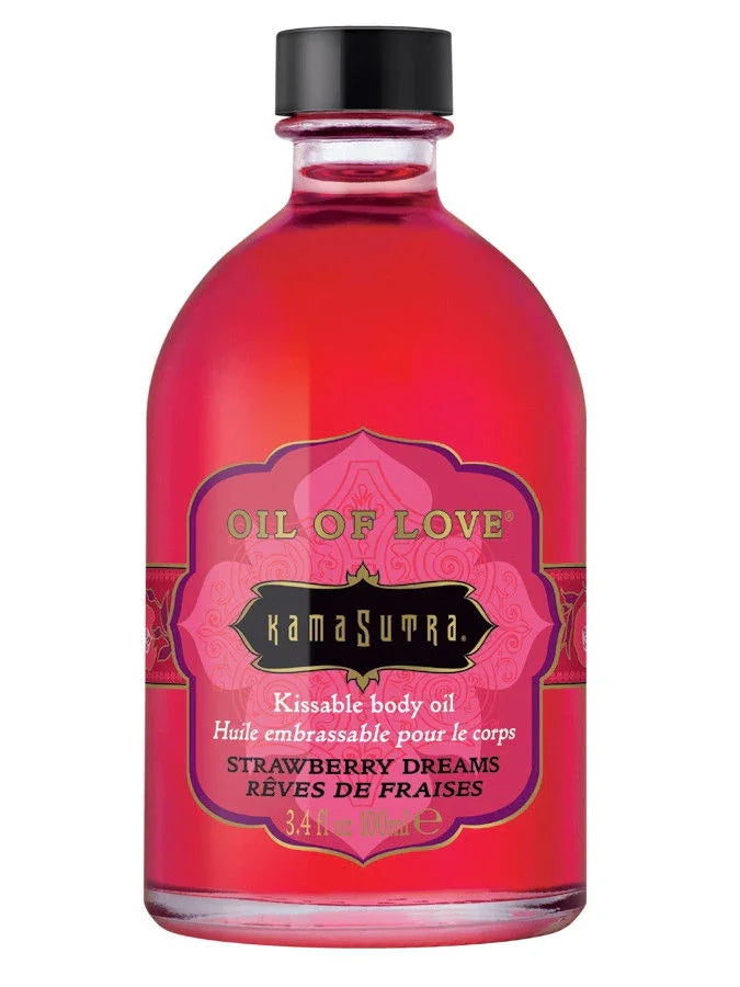 Kamasutra - Oil of Love -Strawberry Dreams - Happytoys Sexshop: Toys for Feeling Happy & Easy 😊 - Discreet geleverd