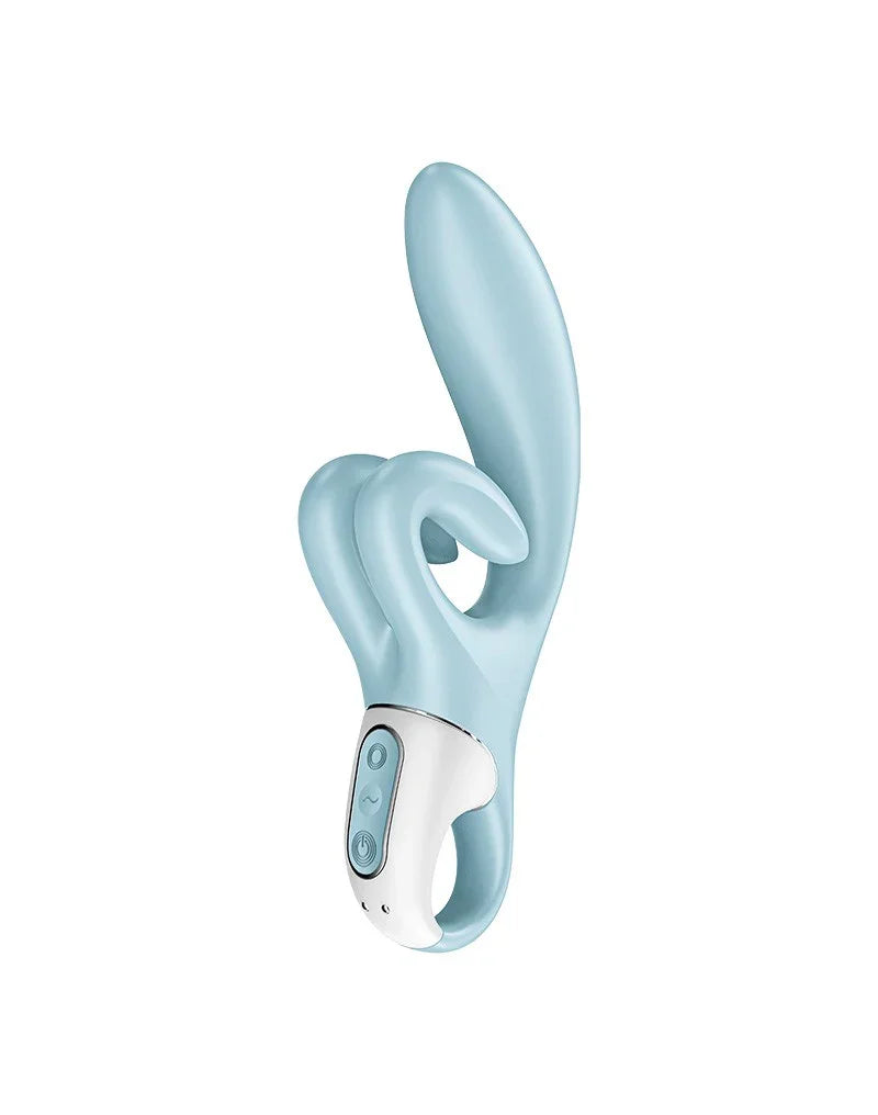 Satisfyer - Touch Me - Rabbit Vibrator - Lichtblauw - Happytoys Sexshop: Toys for Feeling Happy & Easy 😊 - Discreet geleverd