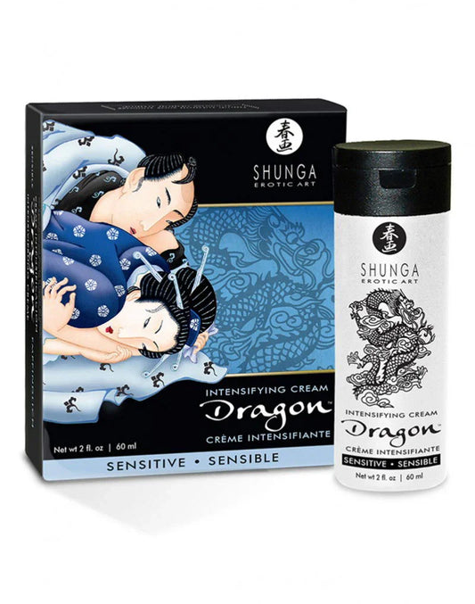 Shunga - Dragon Cream Sensitive - Intensifiërende Crème - 60 ml - Happytoys Sexshop: Toys for Feeling Happy & Easy 😊 - Discreet geleverd