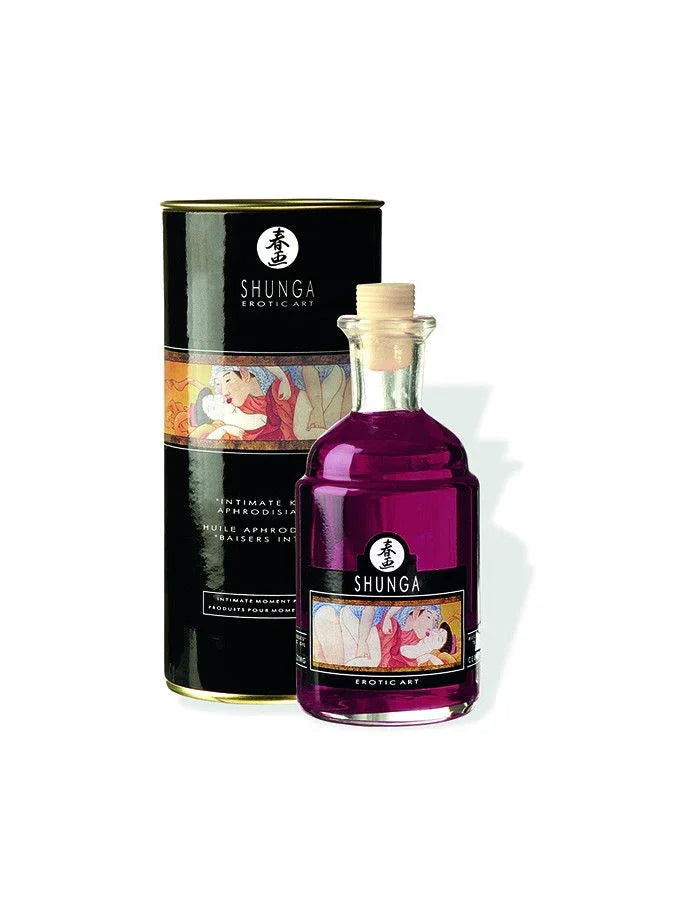 Shunga - Intimate Kisses Warming Oil - Raspberry Feeling 100 ml. - Happytoys Sexshop: Toys for Feeling Happy & Easy 😊 - Discreet geleverd