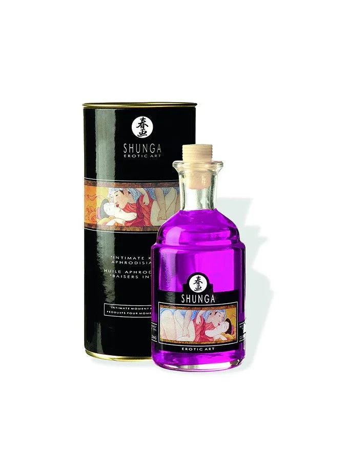 Shunga - Intimate Kisses Warming Oil - Sensual Mint 100 ml. - Happytoys Sexshop: Toys for Feeling Happy & Easy 😊 - Discreet geleverd