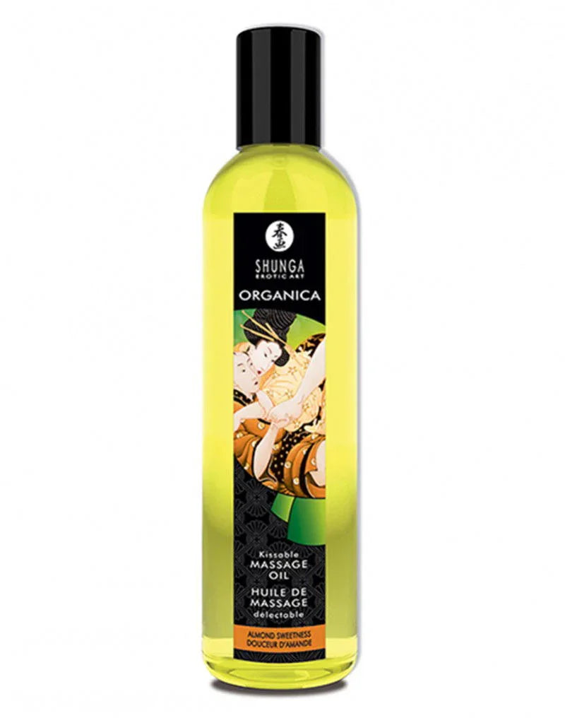 Shunga - Massage olie Organica - Almond Sweetness 250 ml. - Happytoys Sexshop: Toys for Feeling Happy & Easy 😊 - Discreet geleverd