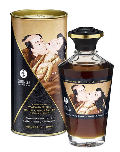 Beste vandaag nog: Warming Oil - Creamy Latte - 100 ml by Shunga - bij Happytoys Sexshop: Toys for Feeling Happy & Easy 😊