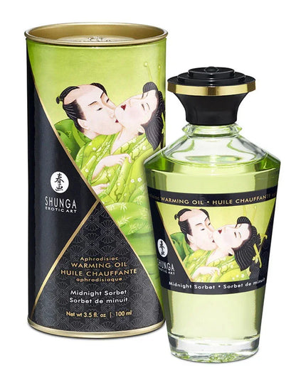 Beste vandaag nog: Warming Oil - Midnight Sorbet - 100 ml by Shunga - bij Happytoys Sexshop: Toys for Feeling Happy & Easy 😊