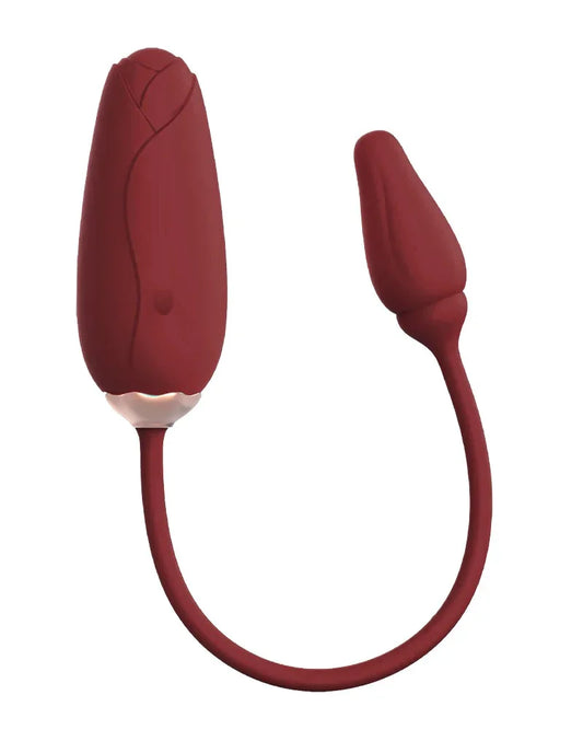 Viotec - Flora - Draagbare Vibrator met Appbediening - Goud & Wijnrood - Happytoys Sexshop: Toys for Feeling Happy & Easy 😊 - Discreet geleverd